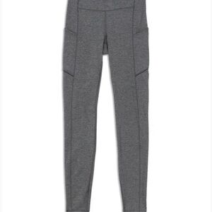Lululemon Women's speed up rival Leggings Gray Polka Dot Size 6 with Pockets